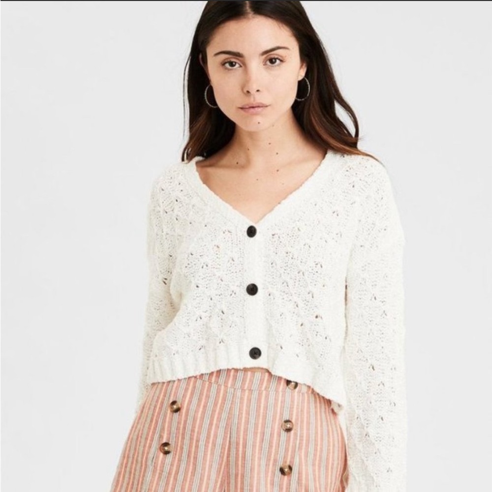 Light eyelet summer cardigan